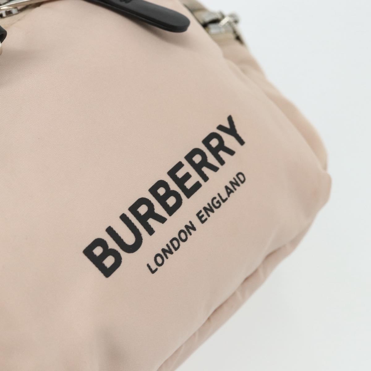 BURBERRY Backpack Nylon Pink Silver Auth bs35010