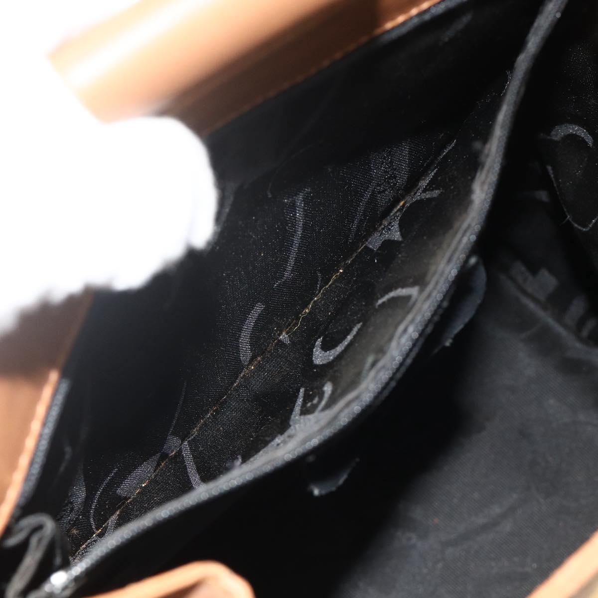 Salvatore Ferragamo Tote Bag Leather Brown Gold Auth bs35019