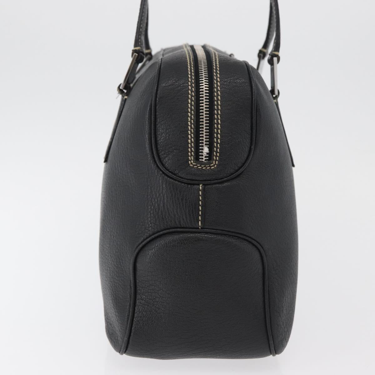 Salvatore Ferragamo Vala Tote Bag Leather Black Silver Auth bs35020