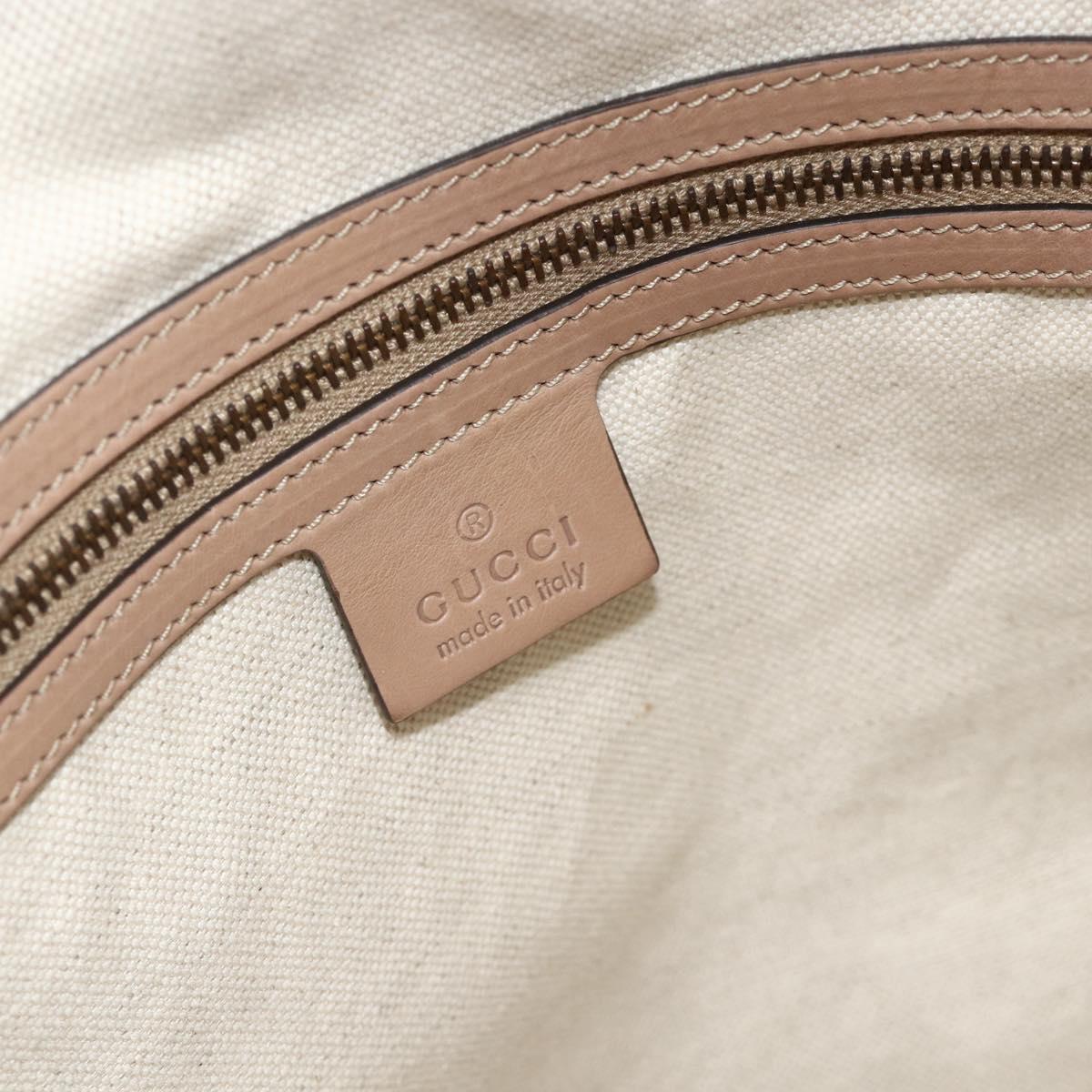 GUCCI Shoulder Bag Leather Beige Gold 296880 Auth bs35043A