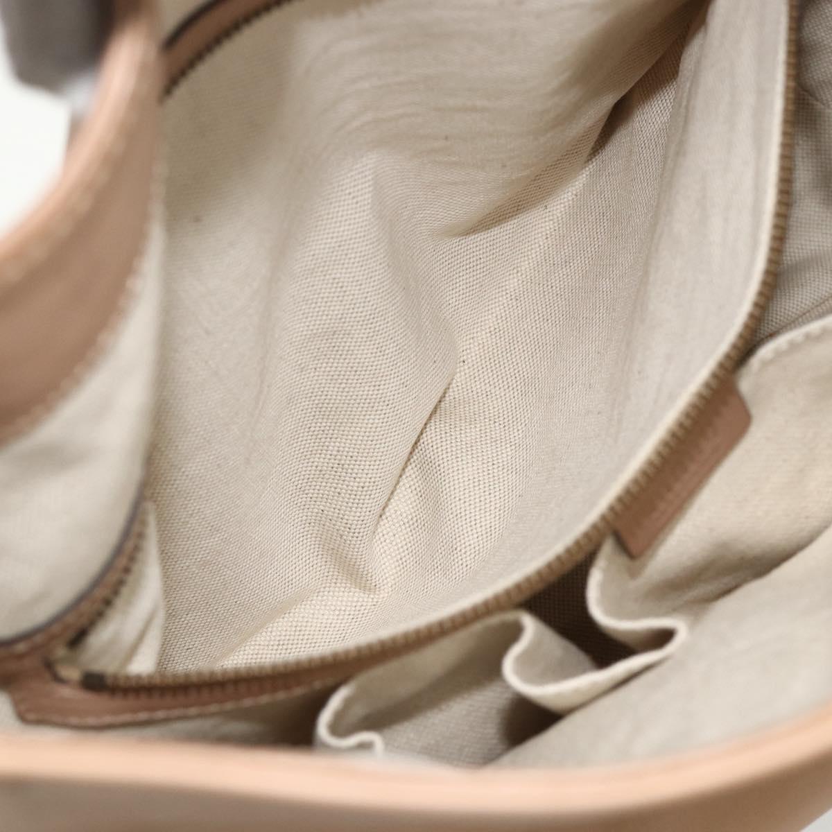 GUCCI Shoulder Bag Leather Beige Gold 296880 Auth bs35043A