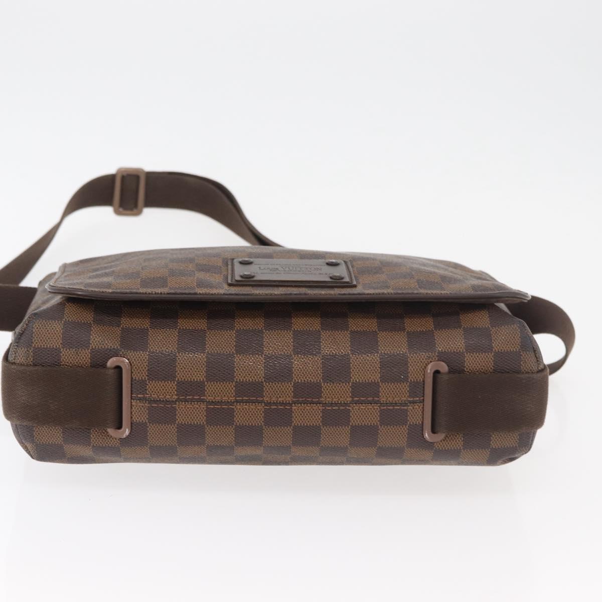 LOUIS VUITTON Damier Ebene Brooklyn MM Shoulder Bag N51211 LV Auth bs35045