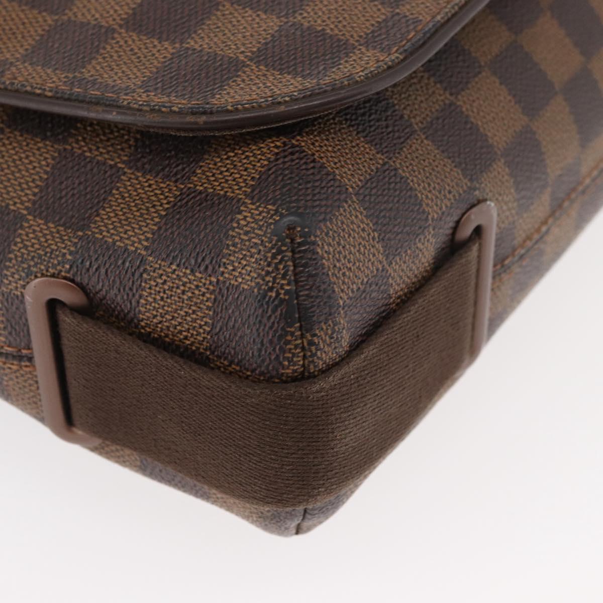 LOUIS VUITTON Damier Ebene Brooklyn MM Shoulder Bag N51211 LV Auth bs35045