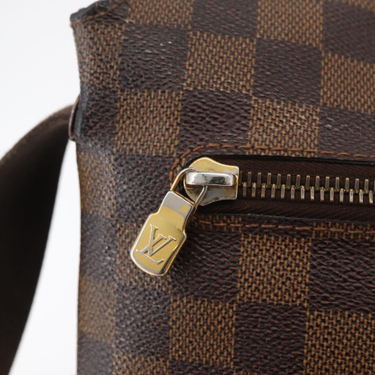 LOUIS VUITTON Damier Ebene Brooklyn MM Shoulder Bag N51211 LV Auth bs35045