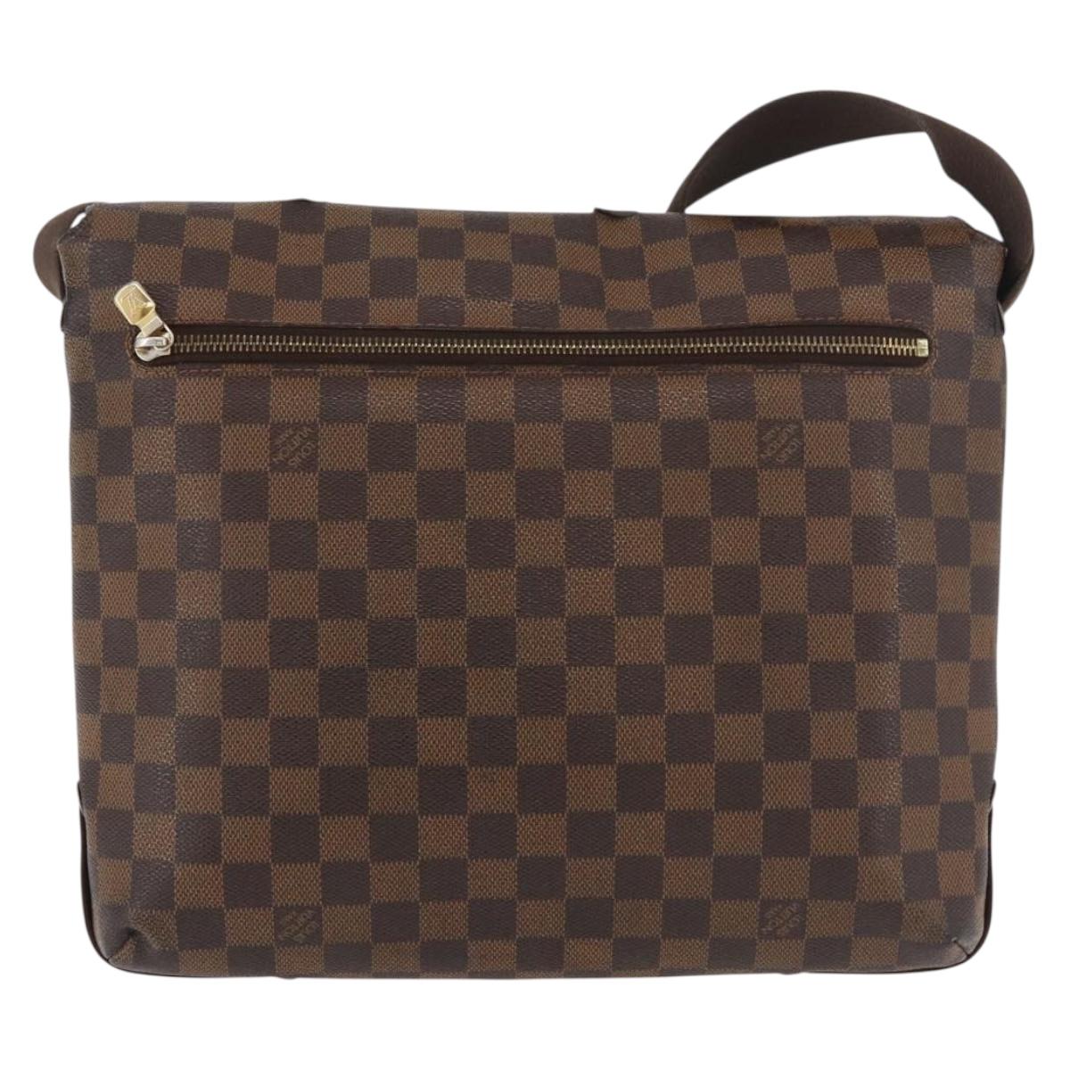 LOUIS VUITTON Damier Ebene Brooklyn MM Shoulder Bag N51211 LV Auth bs35045