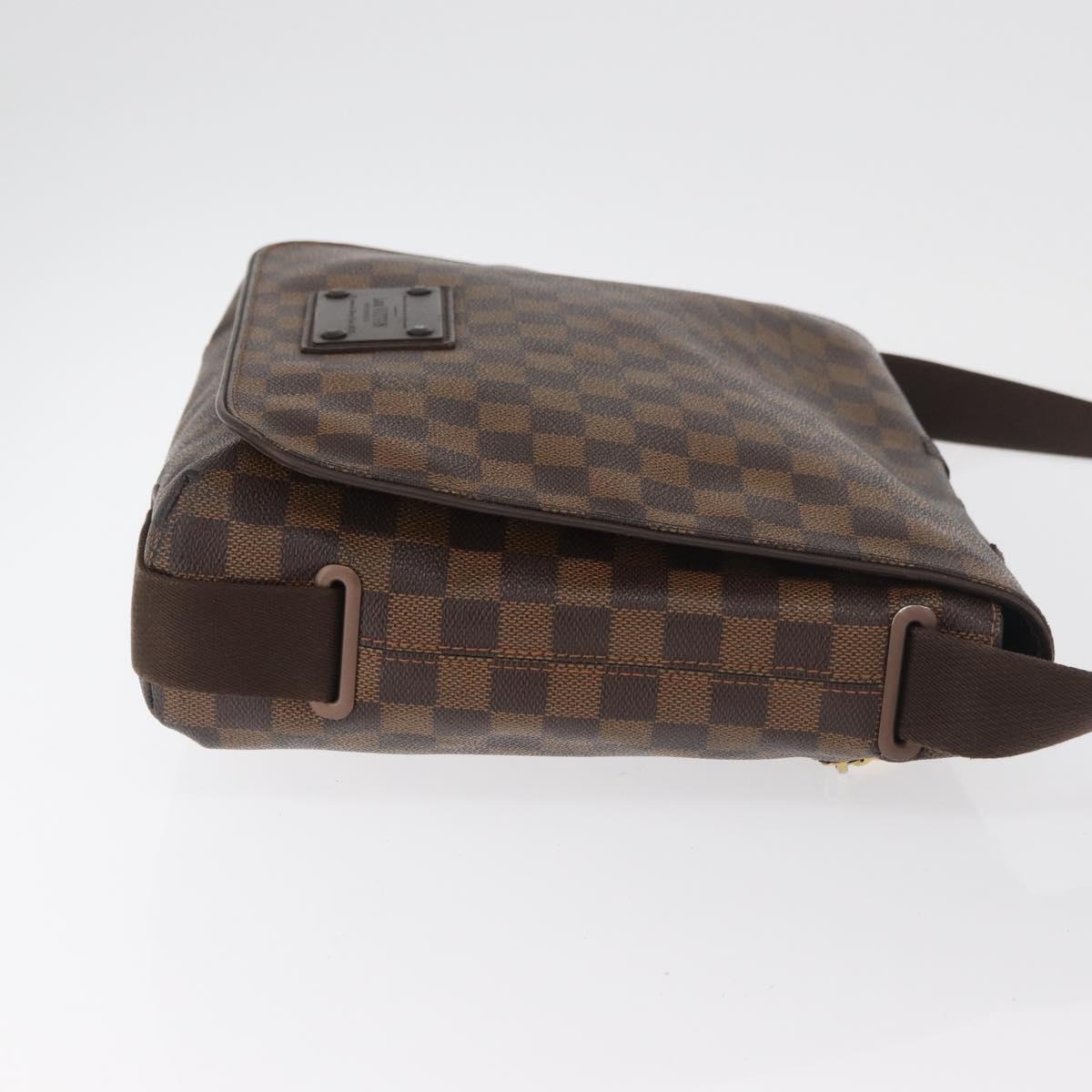 LOUIS VUITTON Damier Ebene Brooklyn MM Shoulder Bag N51211 LV Auth bs35045
