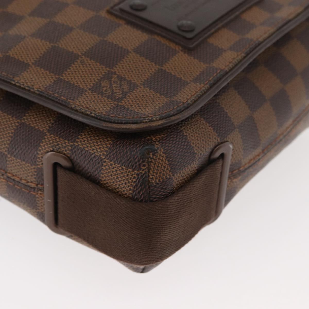 LOUIS VUITTON Damier Ebene Brooklyn PM Shoulder Bag N51210 LV Auth bs35054