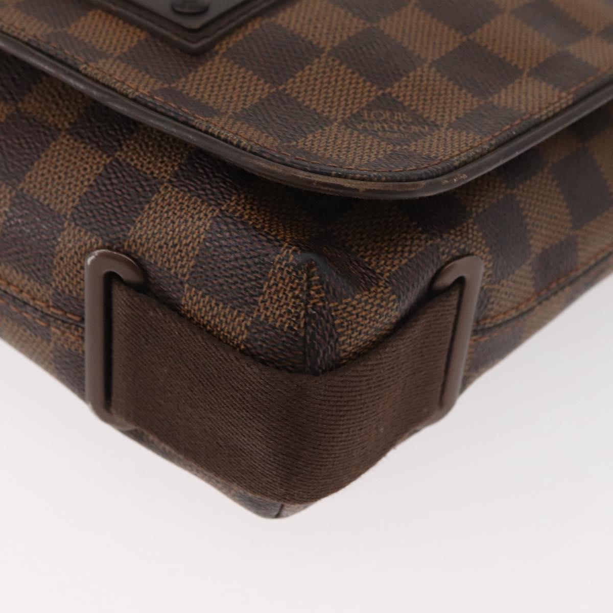 LOUIS VUITTON Damier Ebene Brooklyn PM Shoulder Bag N51210 LV Auth bs35054