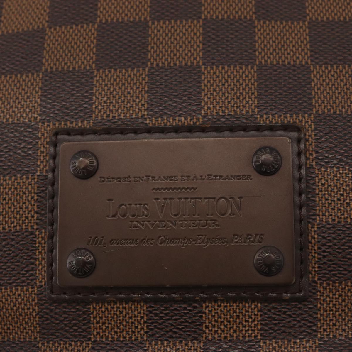 LOUIS VUITTON Damier Ebene Brooklyn PM Shoulder Bag N51210 LV Auth bs35054