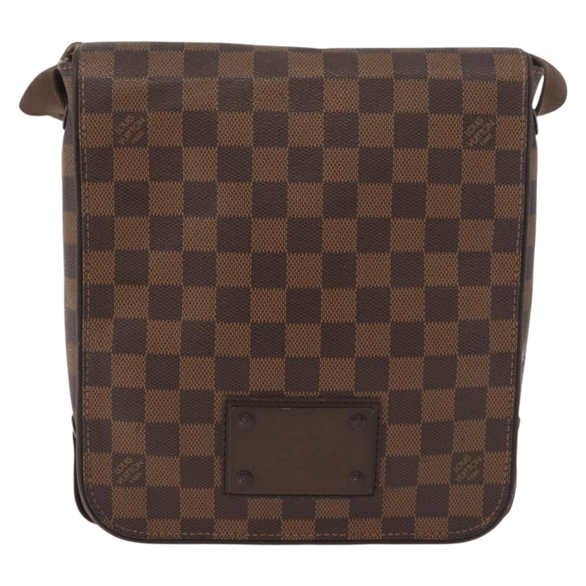 LOUIS VUITTON Damier Ebene Brooklyn PM Shoulder Bag N51210 LV Auth bs35054