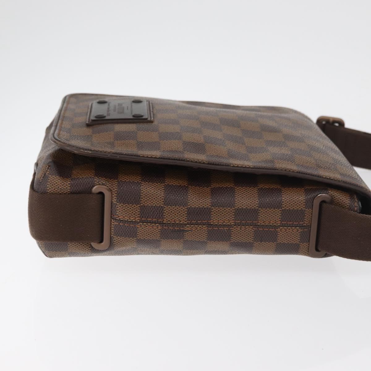 LOUIS VUITTON Damier Ebene Brooklyn PM Shoulder Bag N51210 LV Auth bs35054