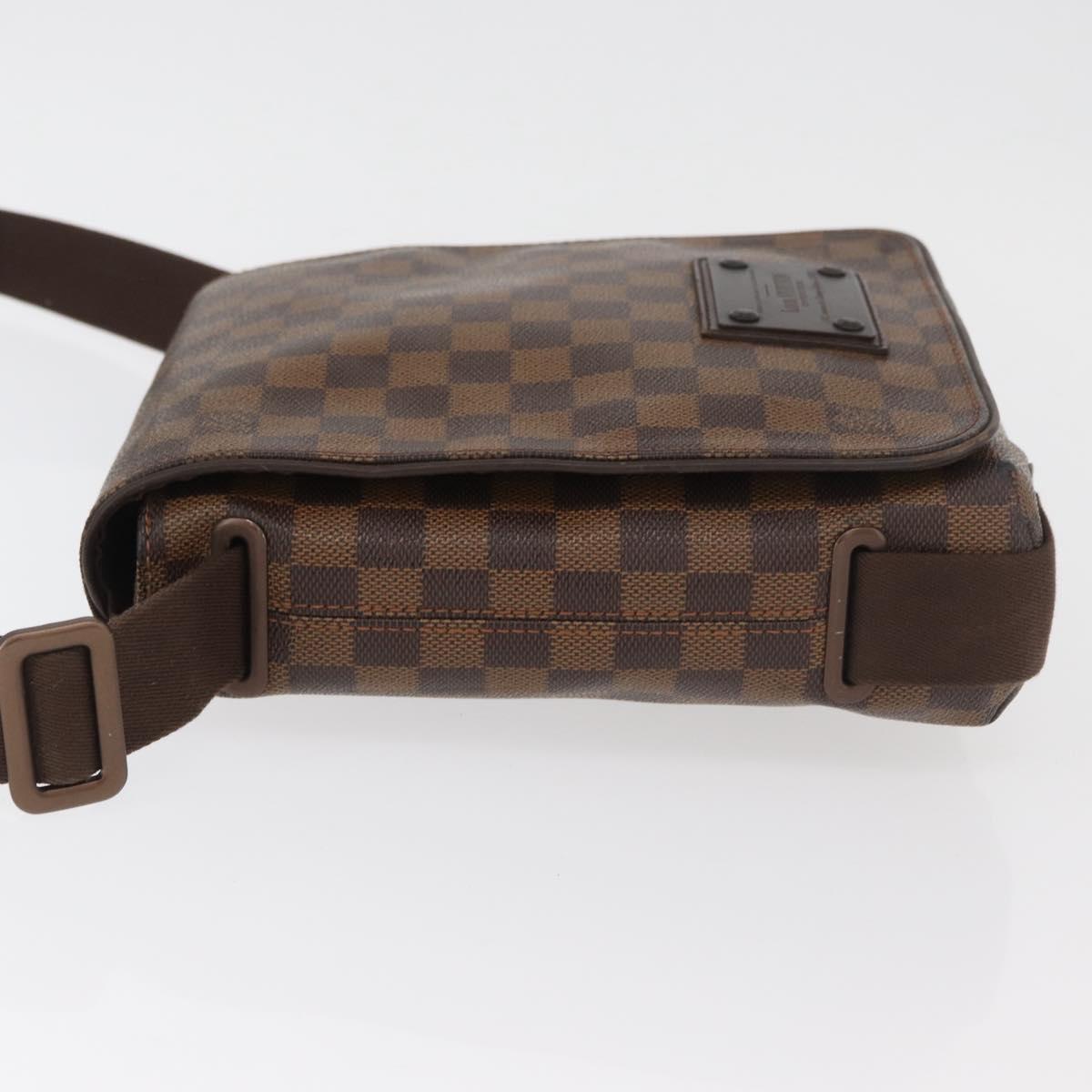 LOUIS VUITTON Damier Ebene Brooklyn PM Shoulder Bag N51210 LV Auth bs35054