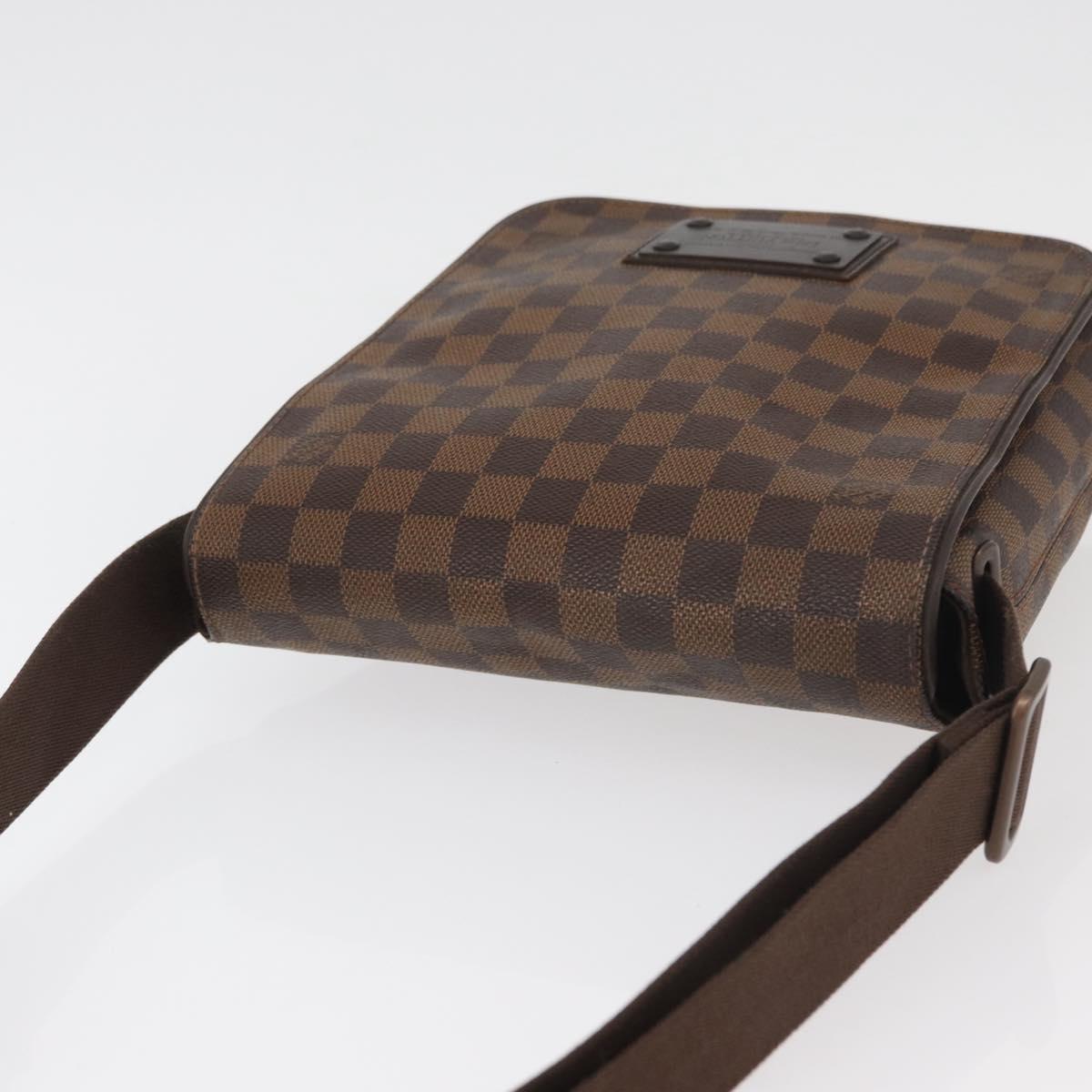 LOUIS VUITTON Damier Ebene Brooklyn PM Shoulder Bag N51210 LV Auth bs35054