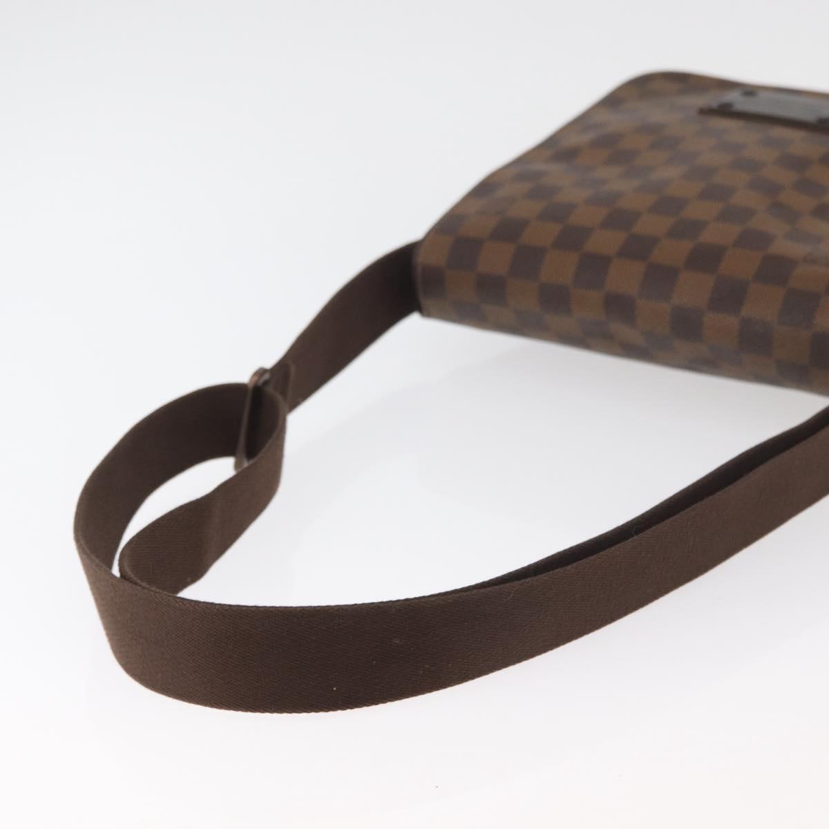 LOUIS VUITTON Damier Ebene Brooklyn PM Shoulder Bag N51210 LV Auth bs35054