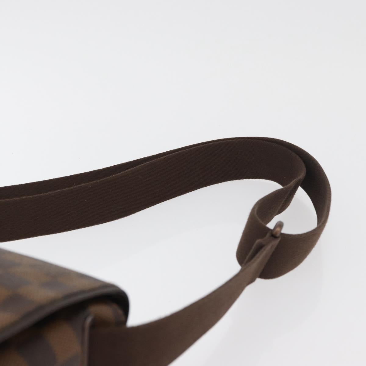 LOUIS VUITTON Damier Ebene Brooklyn PM Shoulder Bag N51210 LV Auth bs35054