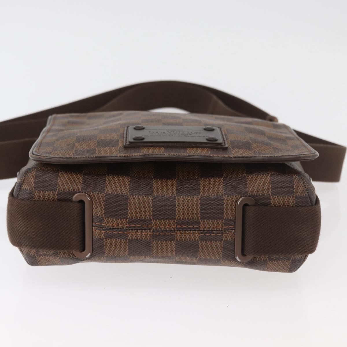 LOUIS VUITTON Damier Ebene Brooklyn PM Shoulder Bag N51210 LV Auth bs35054