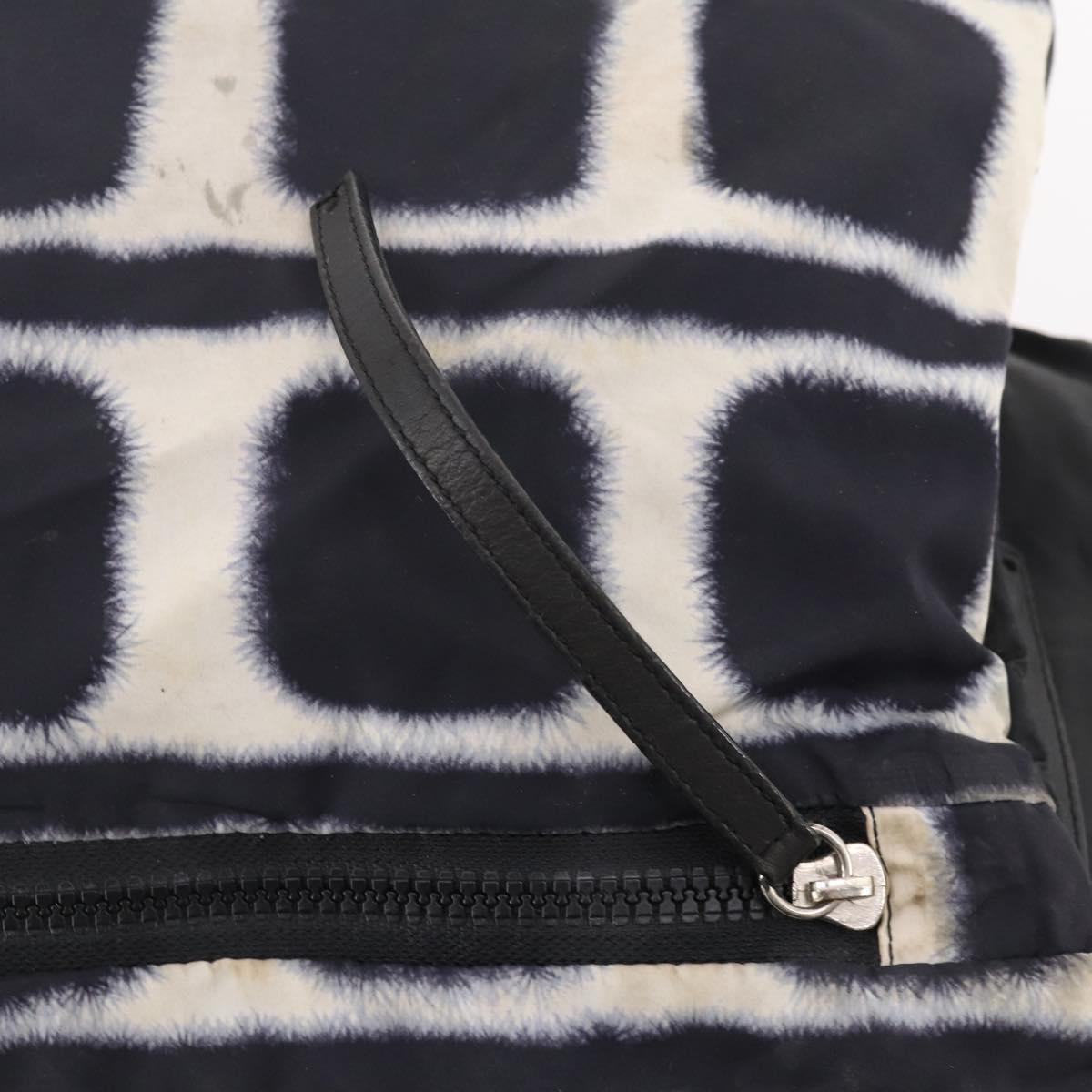 CHANEL Sports Line Reversible Shoulder Bag Nylon Black Silver CC Auth bs35056