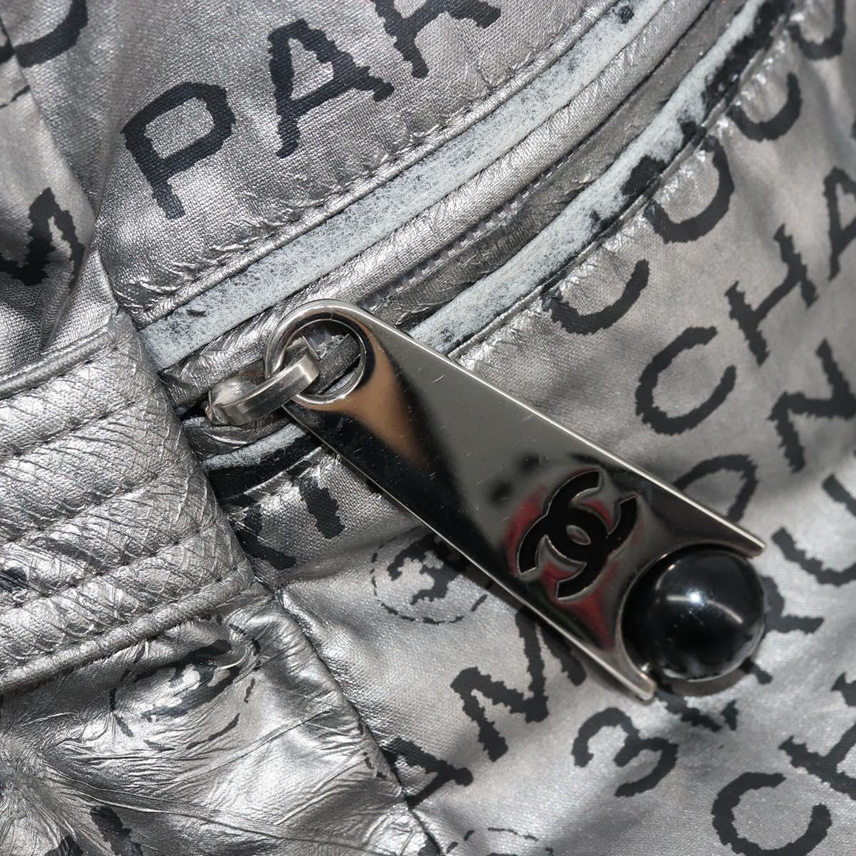 CHANEL Unlimited Shoulder Bag Coated Canvas 2way Silver CC Auth bs35065