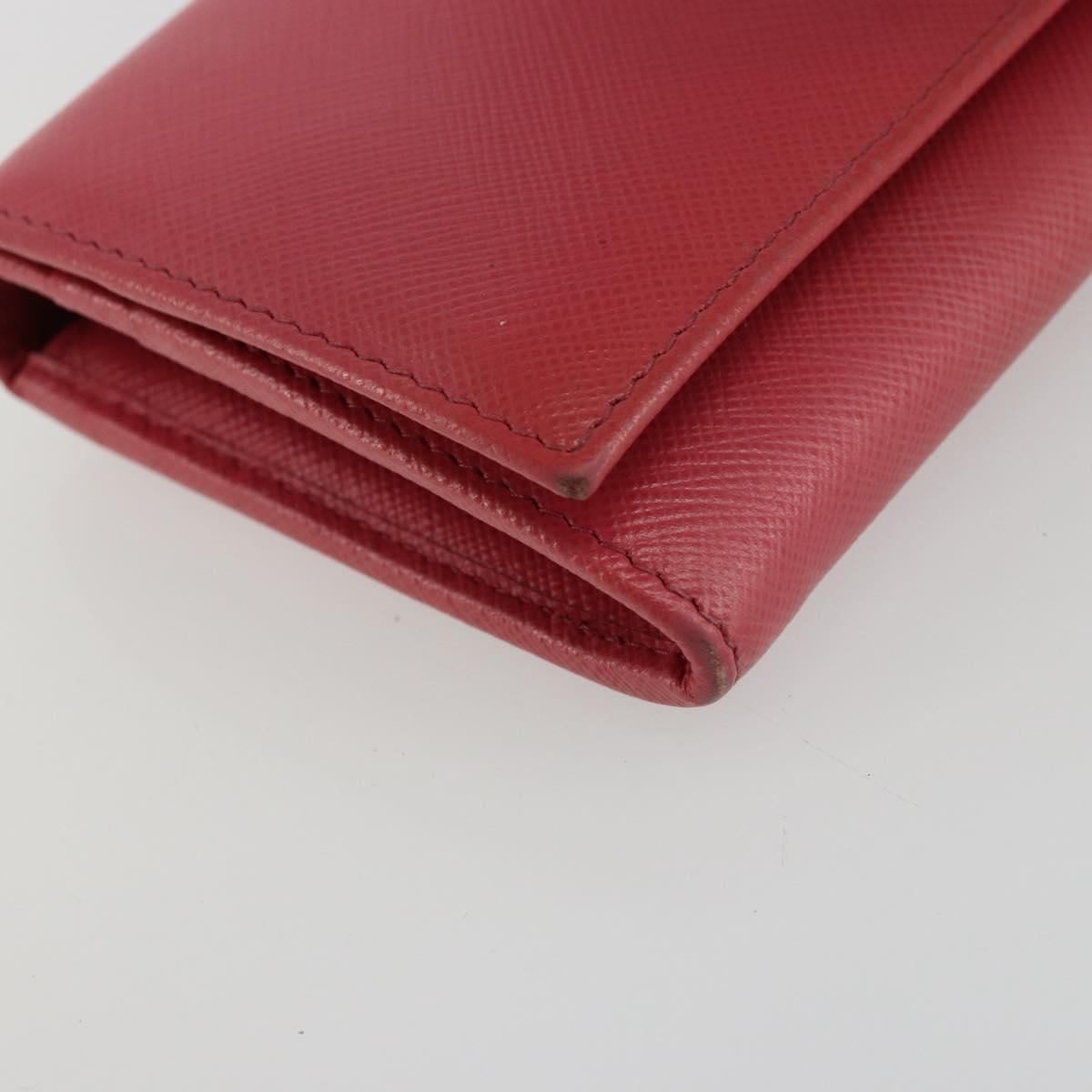 PRADA Long Wallet Safiano leather Pink Gold Auth bs35082A