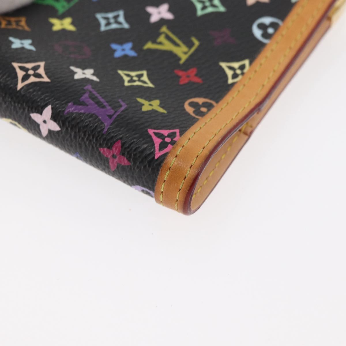 LOUIS VUITTON Monogram Multicolor Agenda PM Day Cover Black R20895 Auth bs35086A