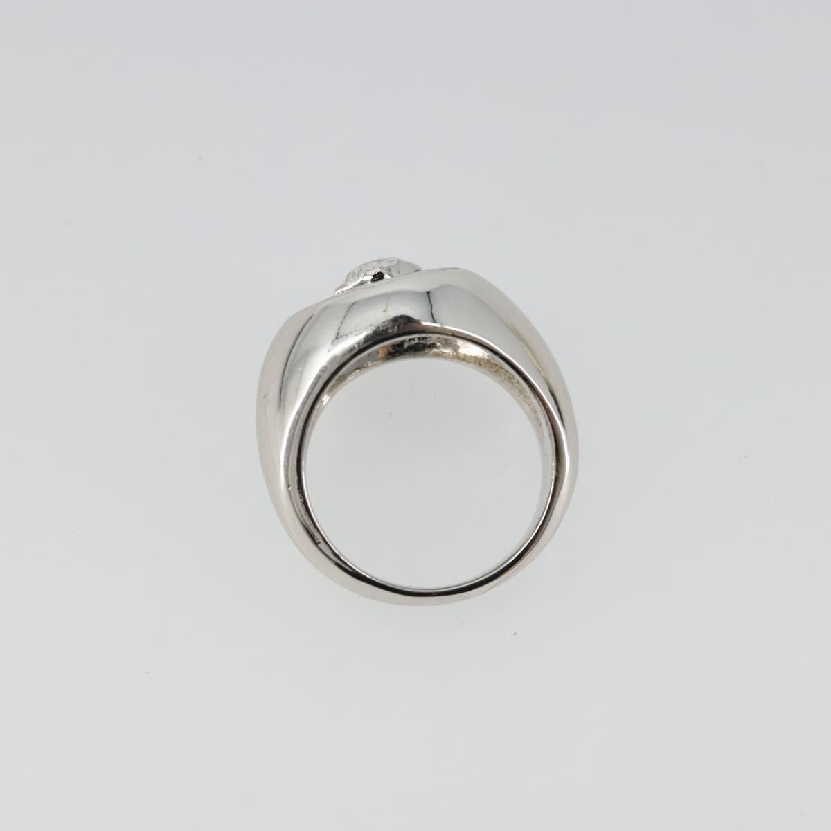 Gianni Versace Ring metal Silver Auth bs35090