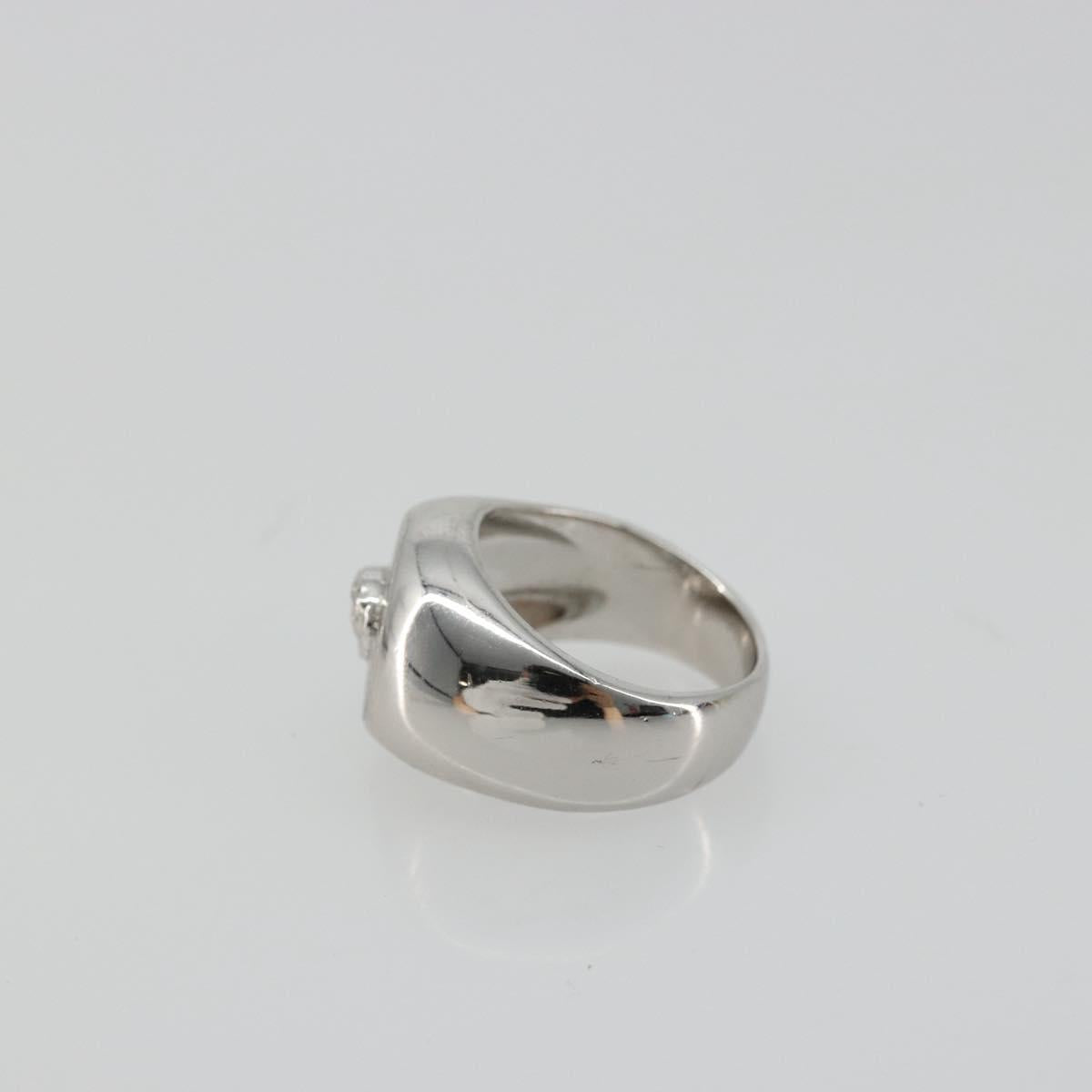 Gianni Versace Ring metal Silver Auth bs35090