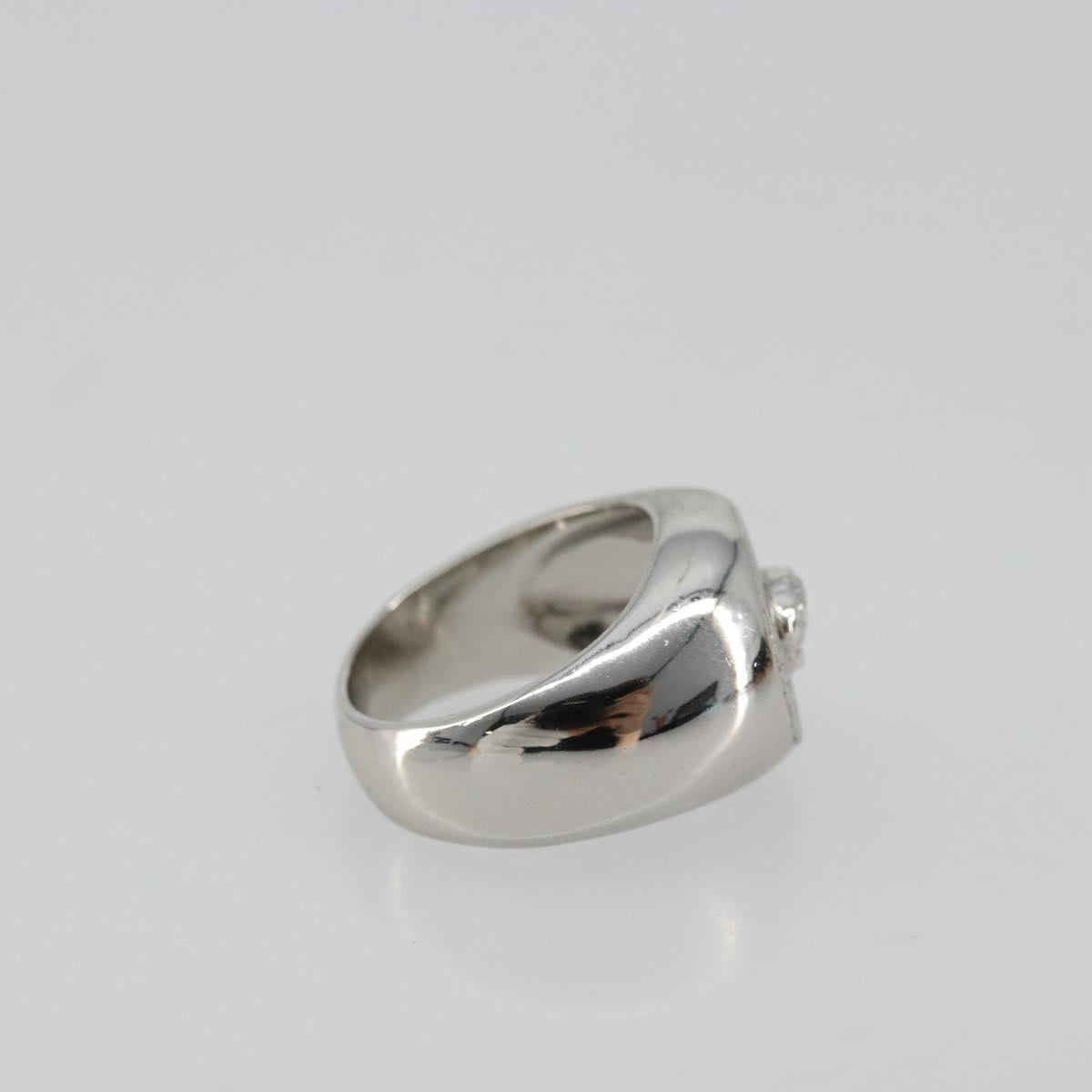 Gianni Versace Ring metal Silver Auth bs35090