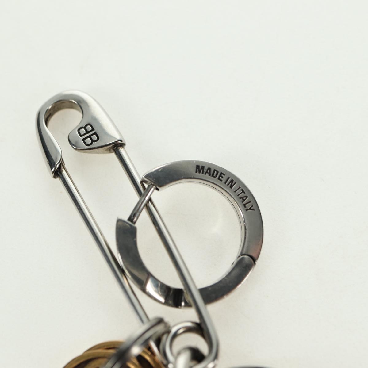 BALENCIAGA Old School Pierce metal Silver Gold Auth bs35093SAM