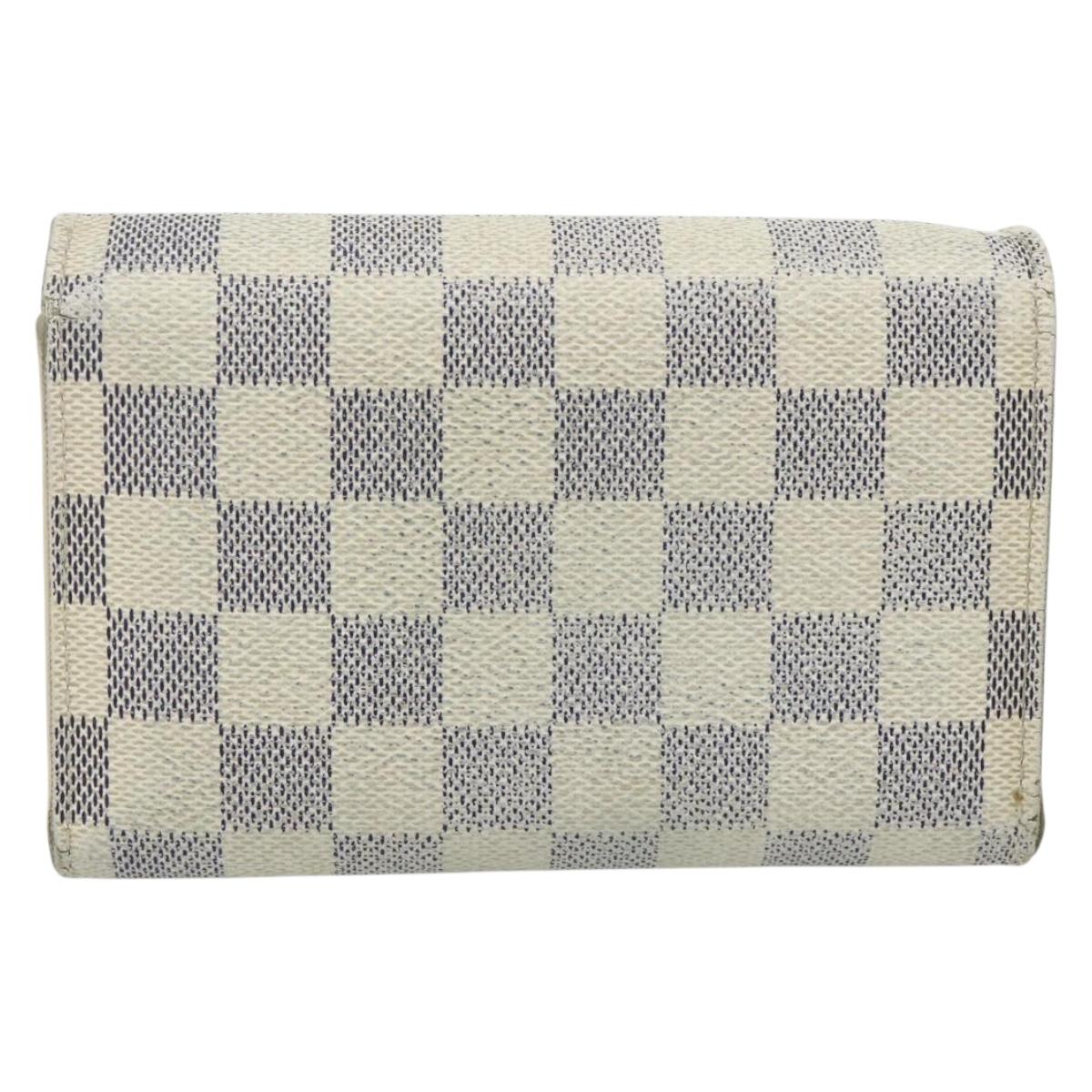LOUIS VUITTON Damier Azur Portefeuille Alexandra Wallet Damier Azur Auth bs35094
