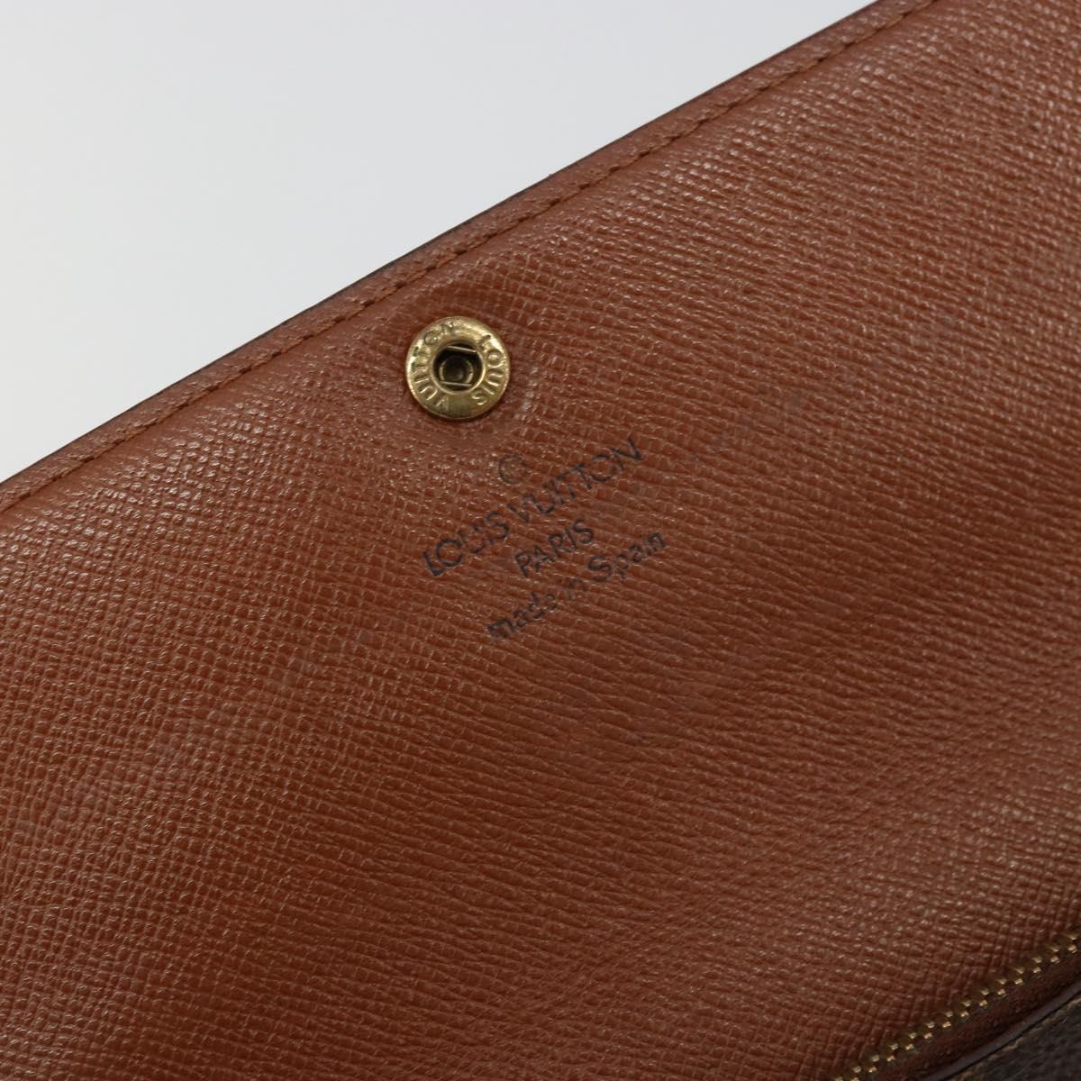 LOUIS VUITTON Monogram Portefeuille Credit Wallet Monogram M61723 Auth bs35095