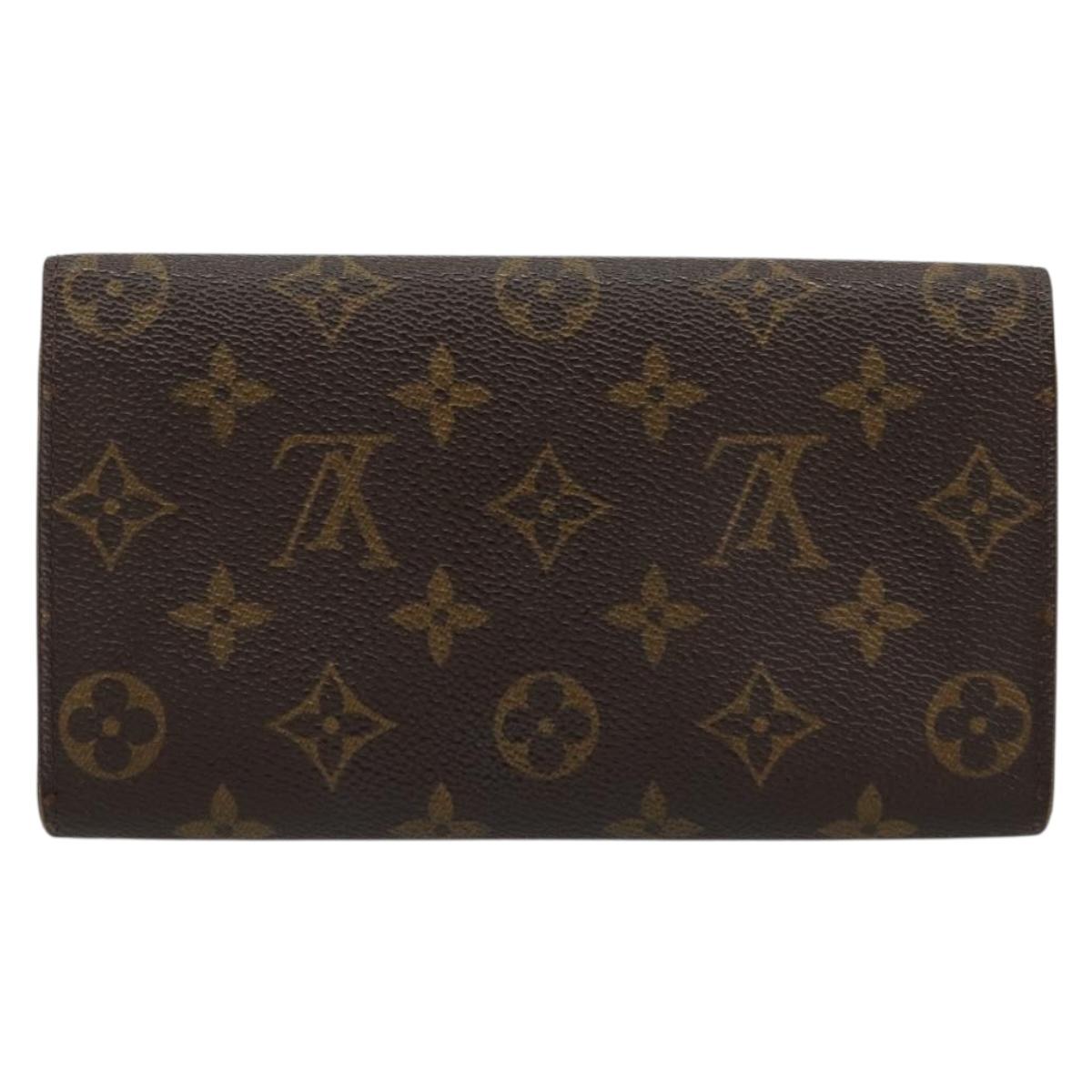 LOUIS VUITTON Monogram Portefeuille Credit Wallet Monogram M61723 Auth bs35095