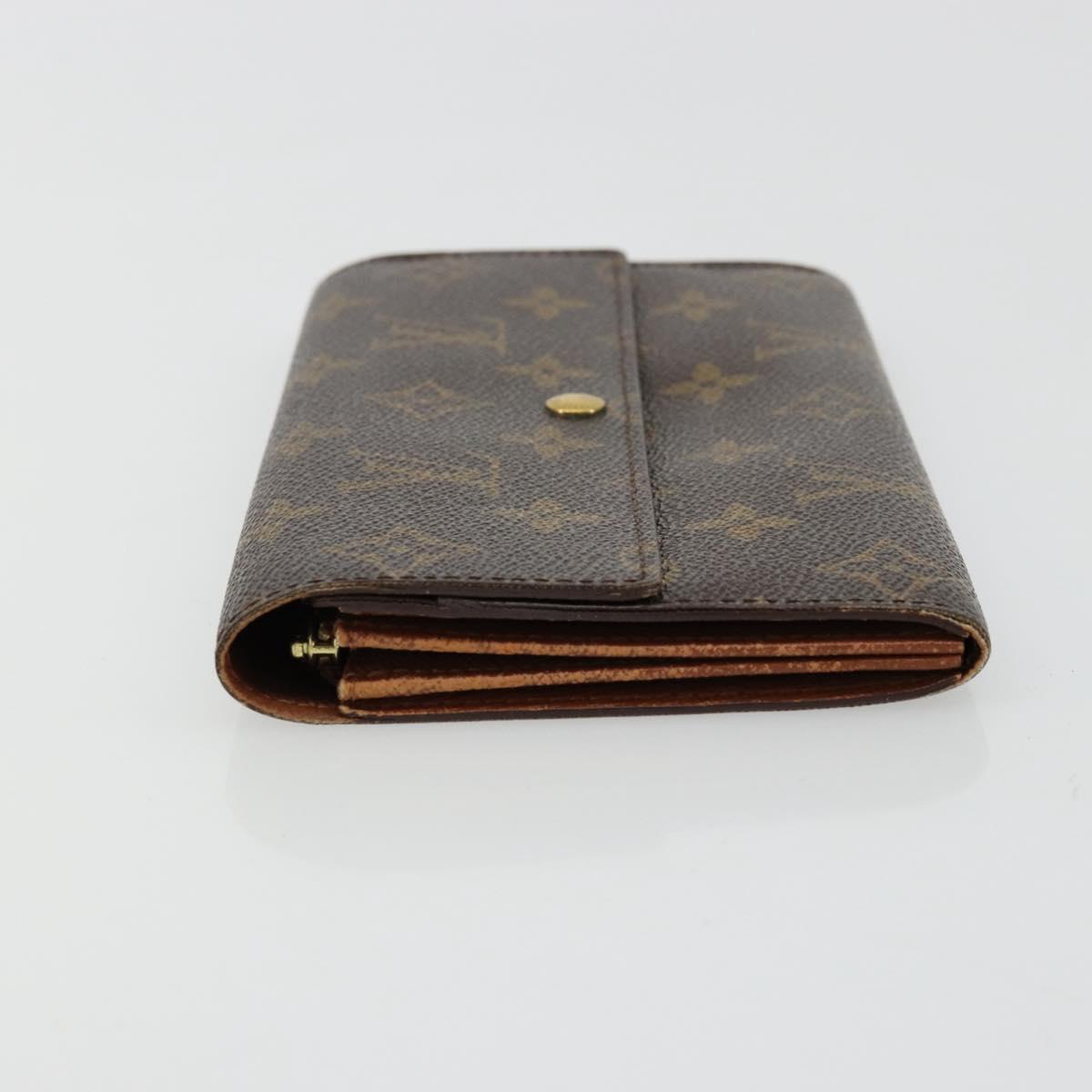 LOUIS VUITTON Monogram Portefeuille Credit Wallet Monogram M61723 Auth bs35095