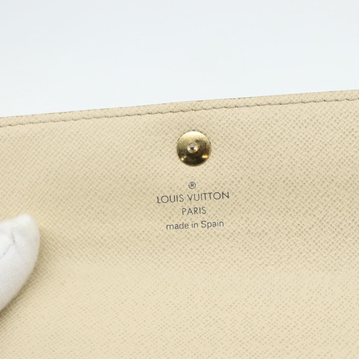 LOUIS VUITTON Damier Azur Portefeuille Alexandra Wallet Damier Azur Auth bs35098