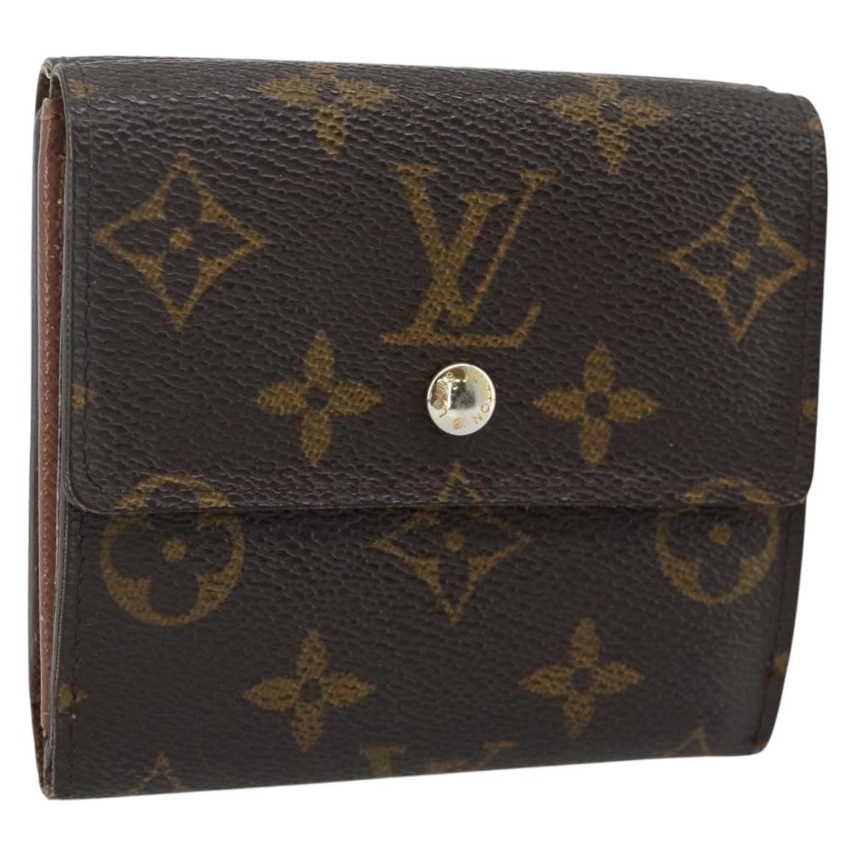 LOUIS VUITTON Monogram Portefeuille Elise Trifold Wallet M61654 LV Auth bs35099