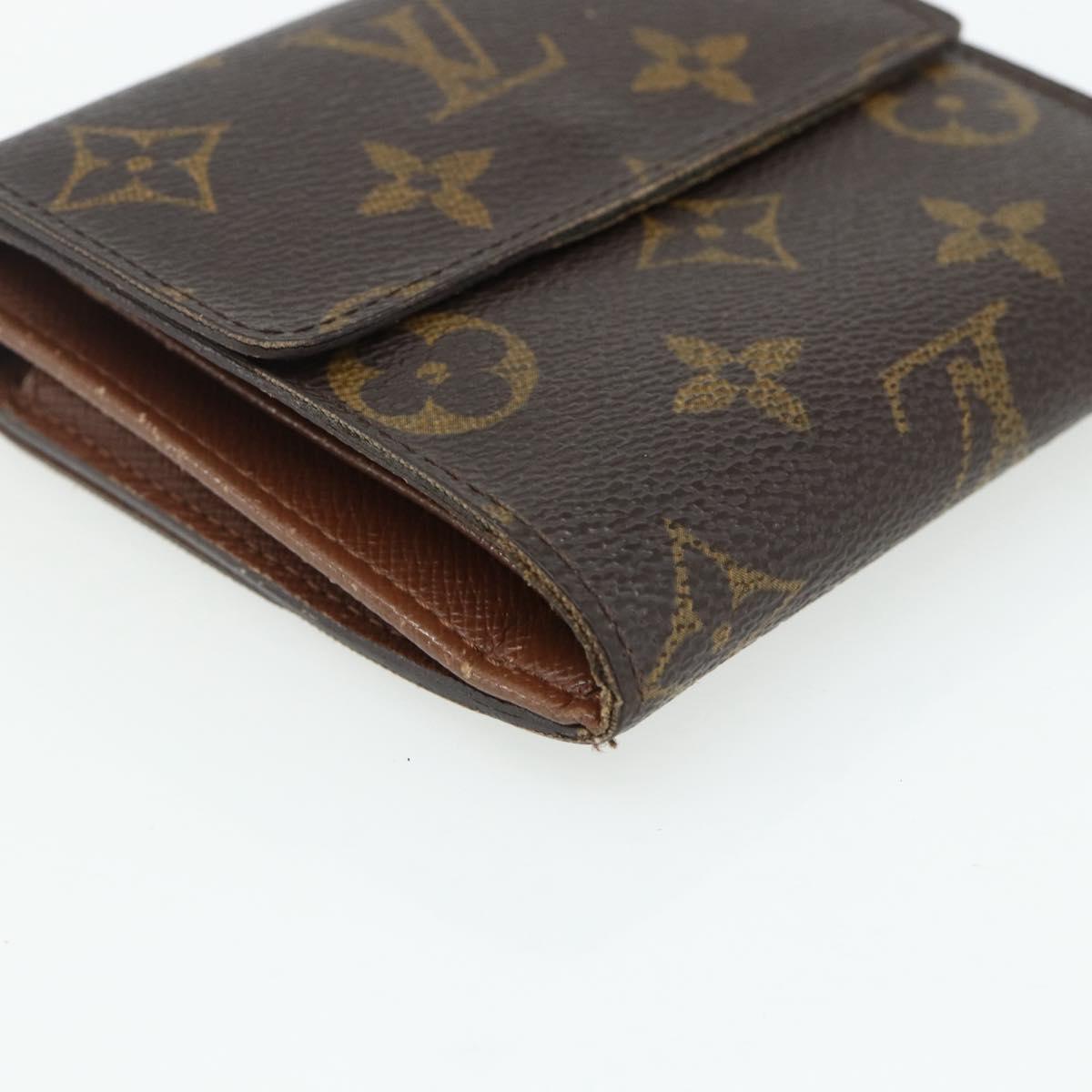 LOUIS VUITTON Monogram Portefeuille Elise Trifold Wallet M61654 LV Auth bs35099
