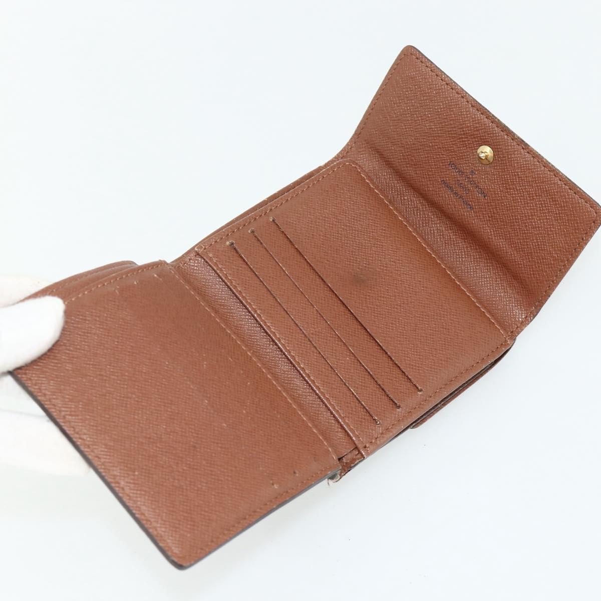 LOUIS VUITTON Monogram Portefeuille Elise Trifold Wallet M61654 LV Auth bs35099