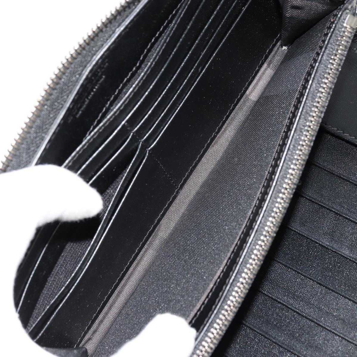 BURBERRY Long Wallet Leather Black Auth bs35104