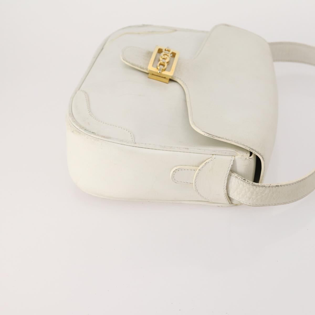 CELINE Macadam Canvas C Sulky Bag PVC Leather 3 Set Beige White Auth bs35108