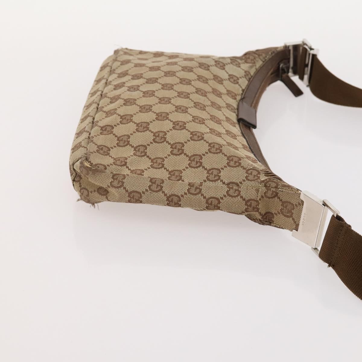 GUCCI GG Supreme GG Canvas Web Sherry Line Tote Bag PVC 2 Set Beige Auth bs35109