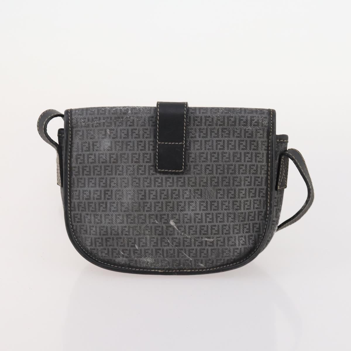 FENDI Zucchino Canvas Zucca Canvas Pecan Canvas Bag PVC 3 Set Auth bs35110