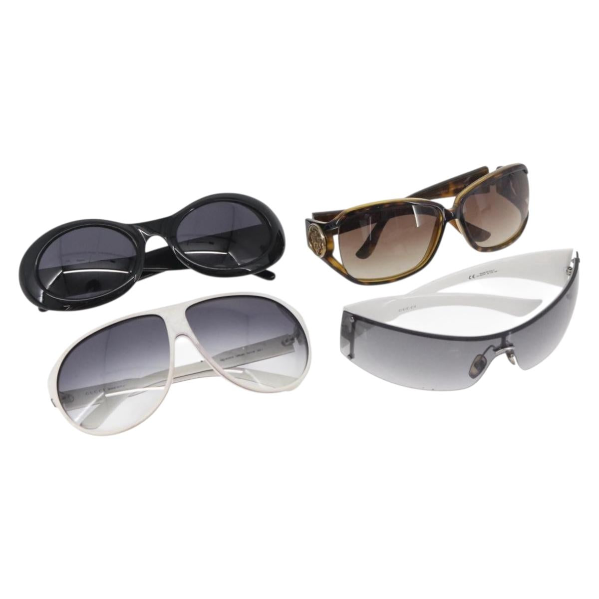GUCCI Sunglasses plastic 4 Set Black White Brown Auth bs35111