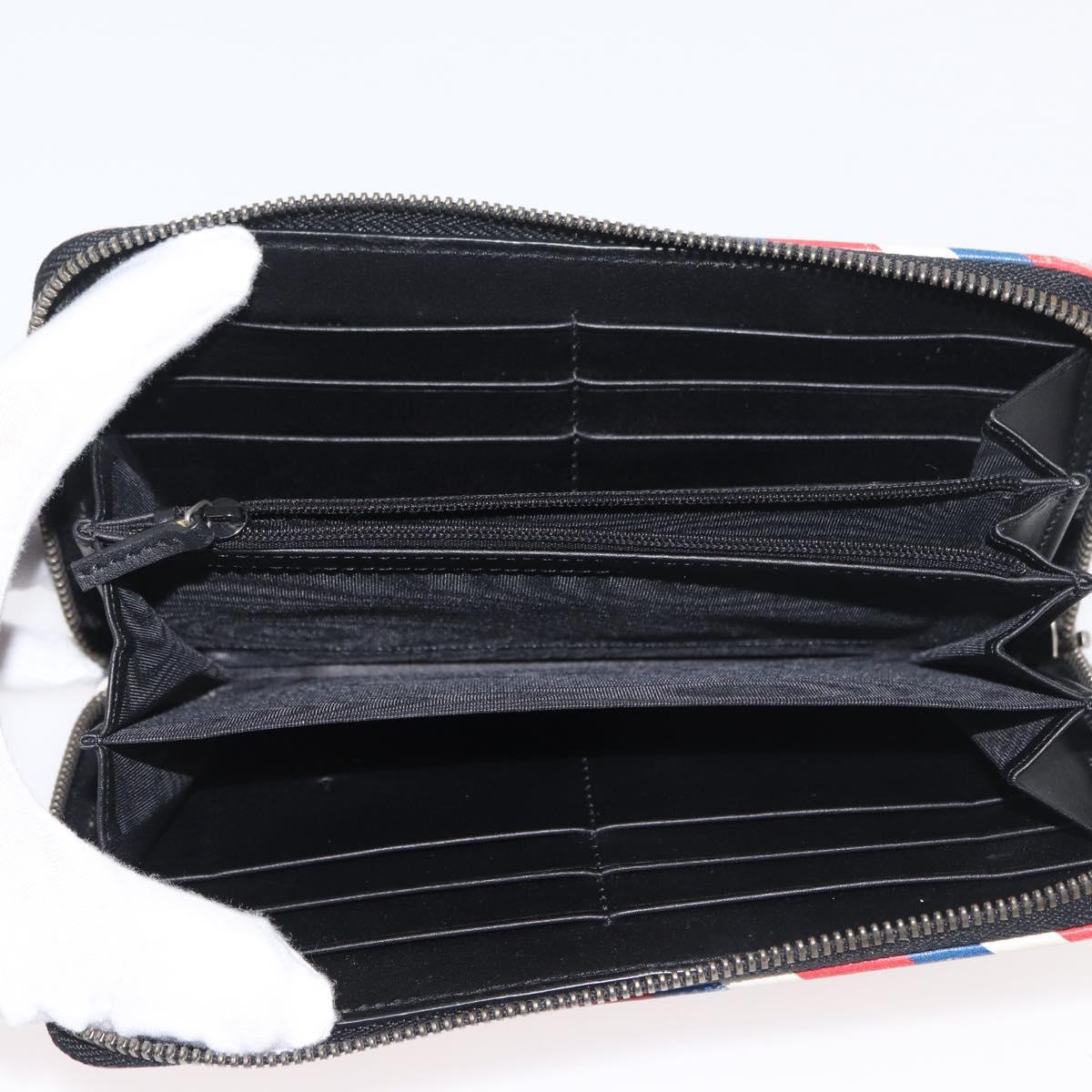 GUCCI GG Supreme Long Wallet PVC 2 Set Beige Navy Auth bs35114