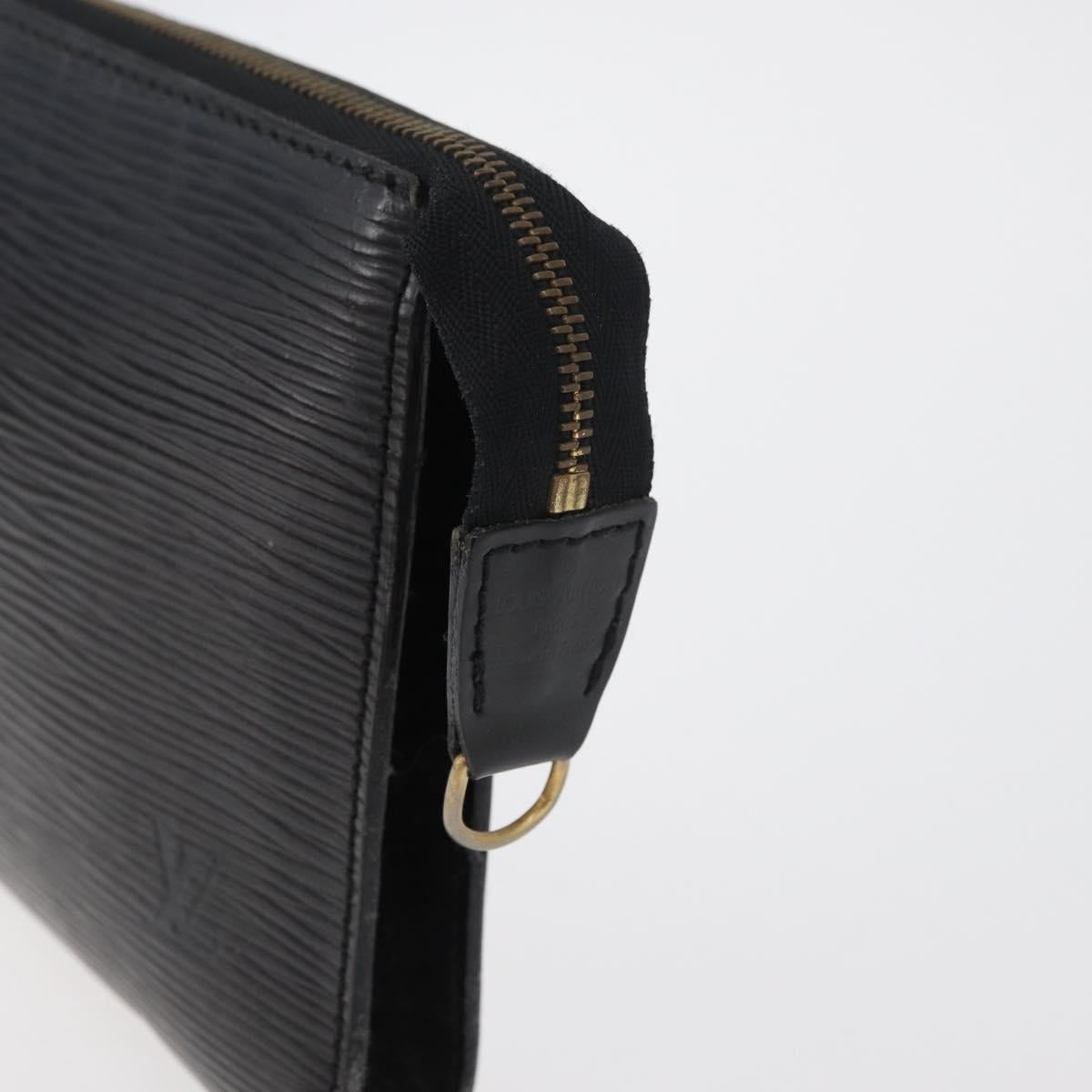 LOUIS VUITTON Epi Pochette Accessoires Pouch Black M52982 LV Auth bs35118
