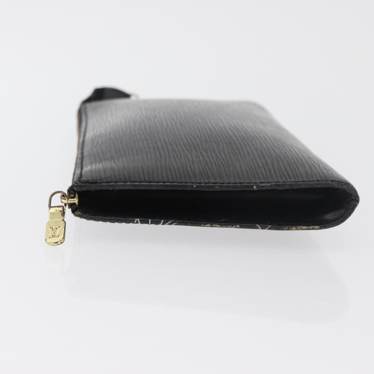 LOUIS VUITTON Epi Pochette Accessoires Pouch Black M52982 LV Auth bs35118