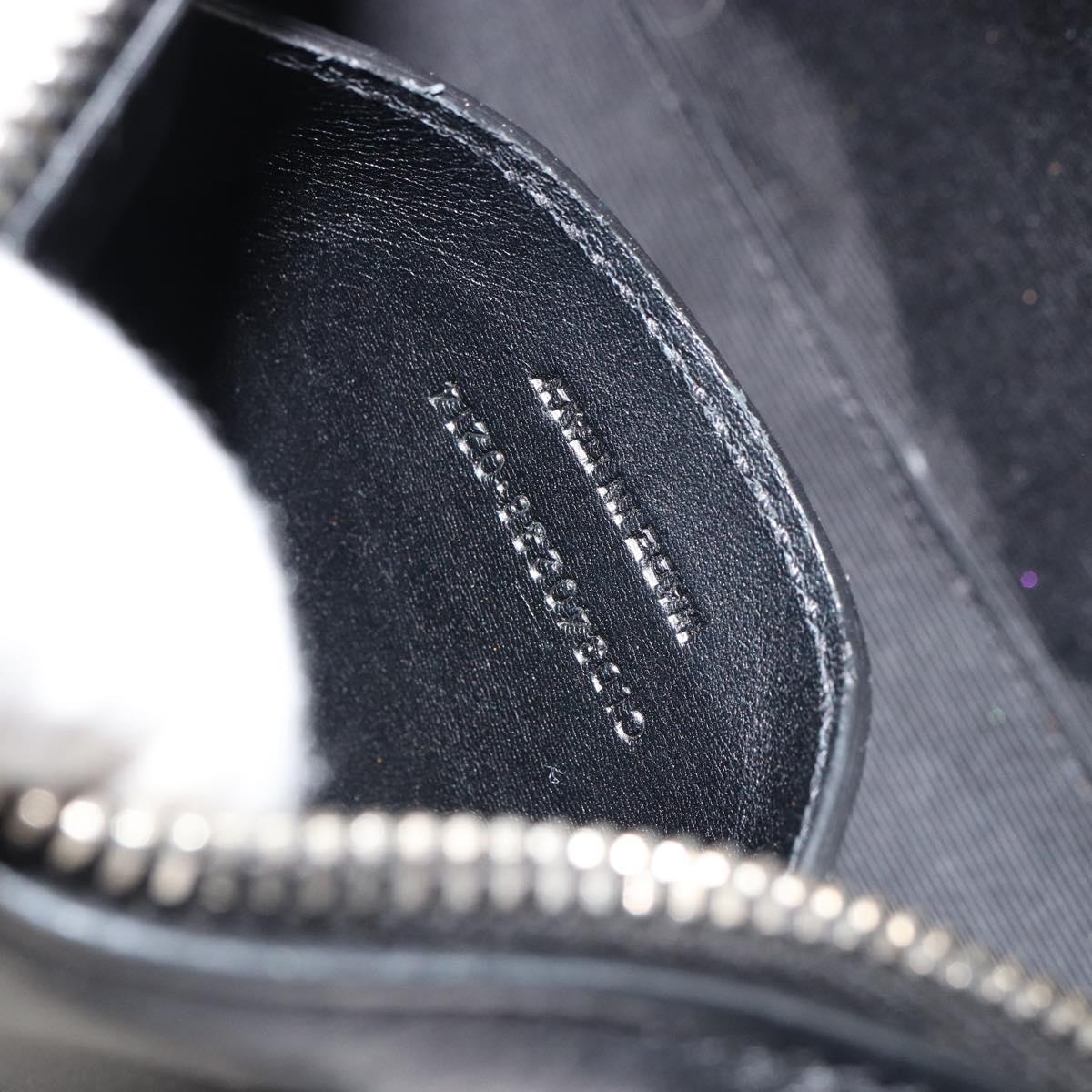 SAINT LAURENT Duffle Toy Hand Bag Leather 2way Black Silver Auth bs35119