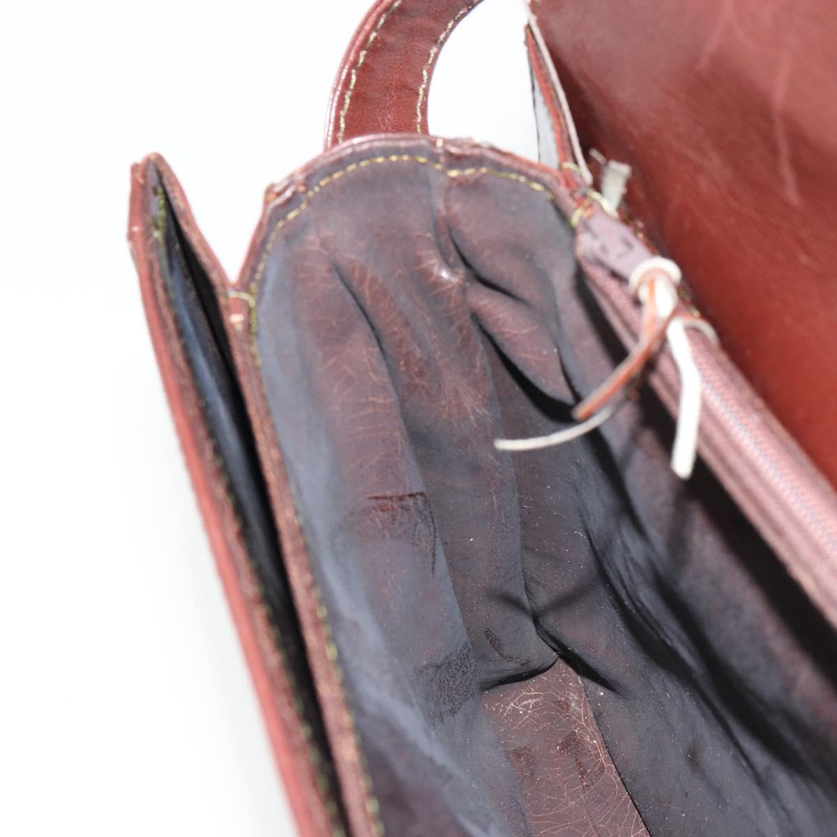 GIVENCHY Shoulder Bag Suede Brown Gold Auth bs35122