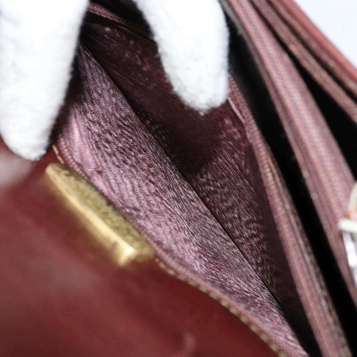 GIVENCHY Shoulder Bag Suede Brown Gold Auth bs35122
