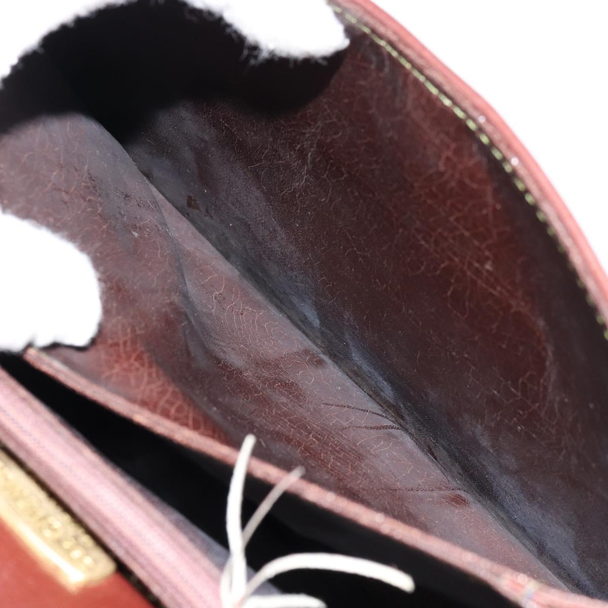 GIVENCHY Shoulder Bag Suede Brown Gold Auth bs35122