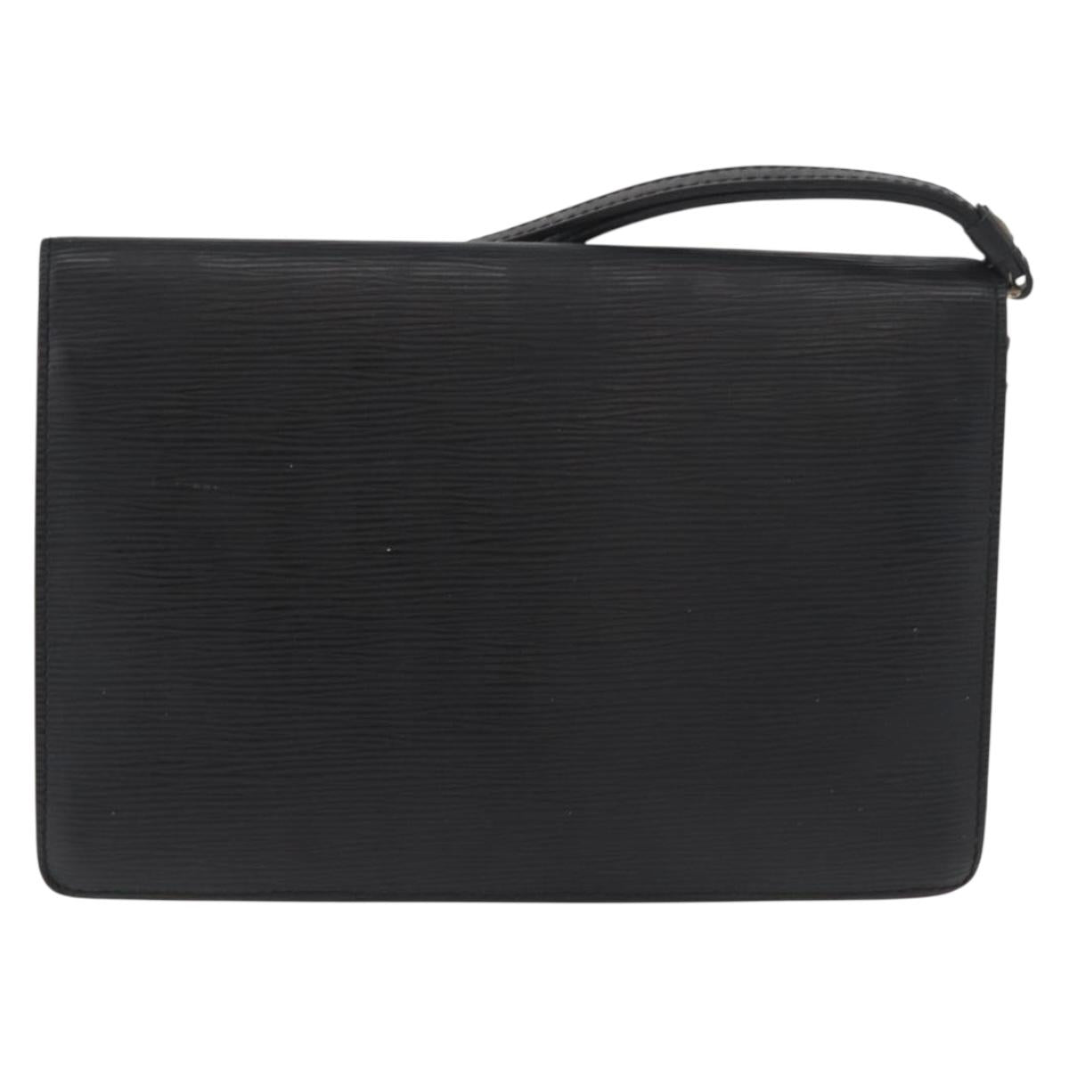 LOUIS VUITTON Epi Serie Dragonne Clutch Bag Black Noir M52612 LV Auth bs35123