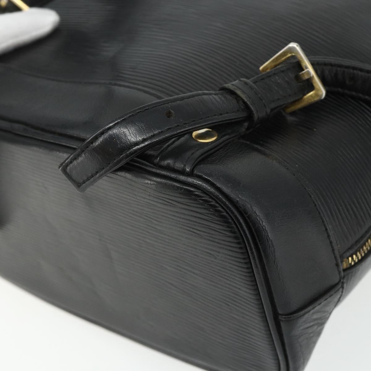 VALENTINO Backpack Leather Black Gold Auth bs35125